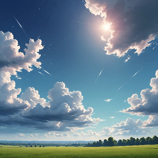a picture of a field with a sky background